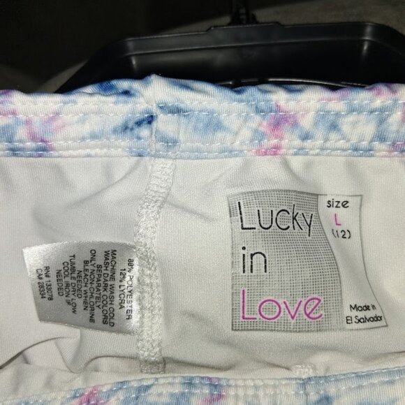 Lucky In Love Tie Dye Tennis/Pickleball Skort and Top Outfit Sz L - Picture 7 of 7